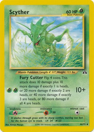 Scyther (46/75) [Neo Discovery Unlimited] | I Want That Stuff Brandon