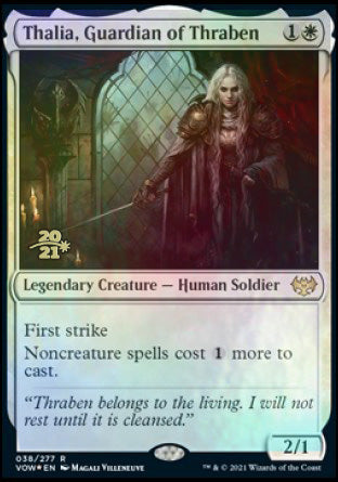 Thalia, Guardian of Thraben [Innistrad: Crimson Vow Prerelease Promos] | I Want That Stuff Brandon