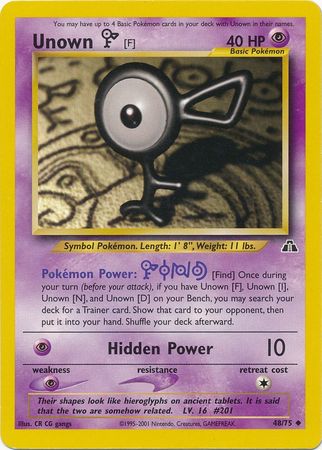 Unown [F] (48/75) [Neo Discovery Unlimited] | I Want That Stuff Brandon