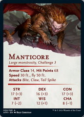 Manticore Art Card [Dungeons & Dragons: Adventures in the Forgotten Realms Art Series] | I Want That Stuff Brandon