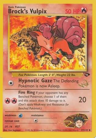 Brock's Vulpix (37/132) (W Stamped Promo) [Gym Challenge Unlimited] | I Want That Stuff Brandon