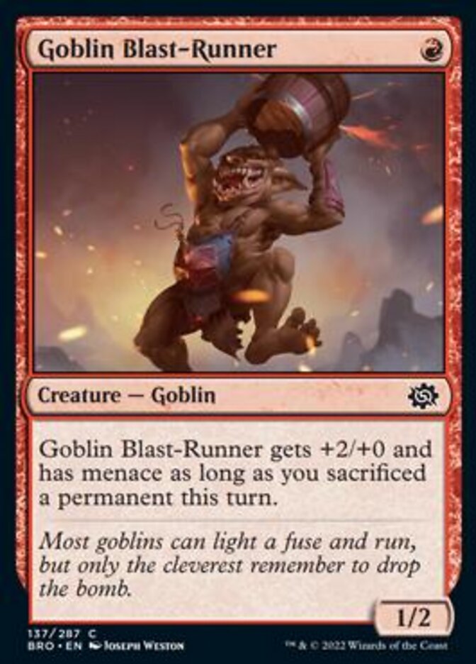 Goblin Blast-Runner [The Brothers' War] | I Want That Stuff Brandon