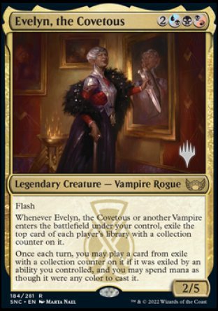 Evelyn, the Covetous (Promo Pack) [Streets of New Capenna Promos] | I Want That Stuff Brandon