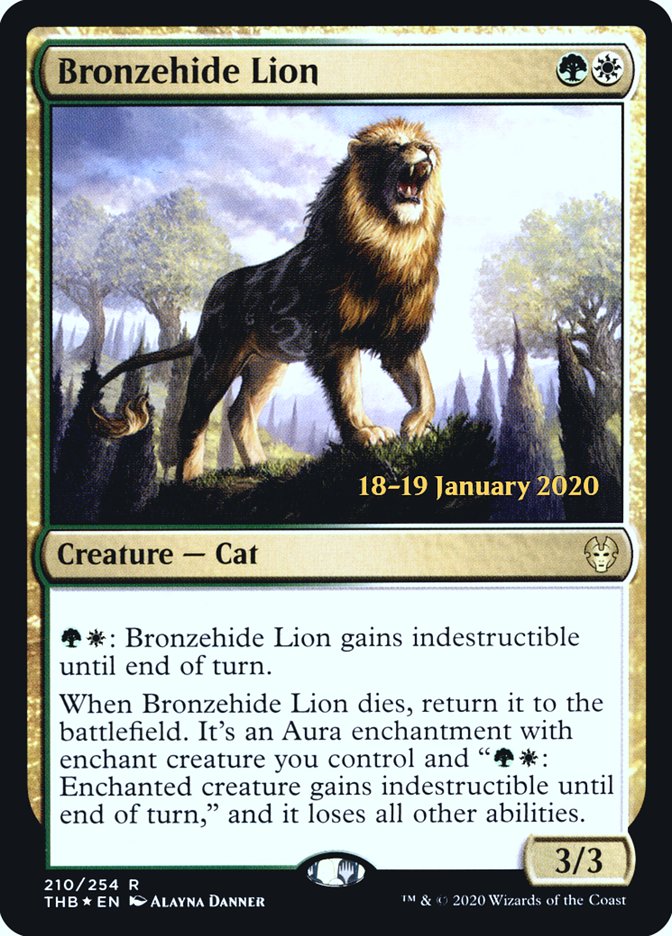 Bronzehide Lion [Theros Beyond Death Prerelease Promos] | I Want That Stuff Brandon