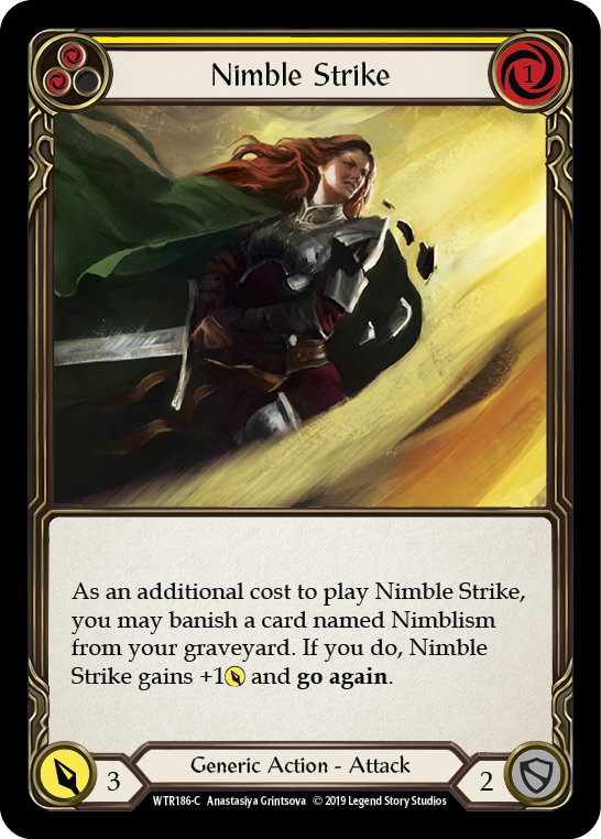 Nimble Strike (Yellow) [WTR186-C] Alpha Print Normal | I Want That Stuff Brandon