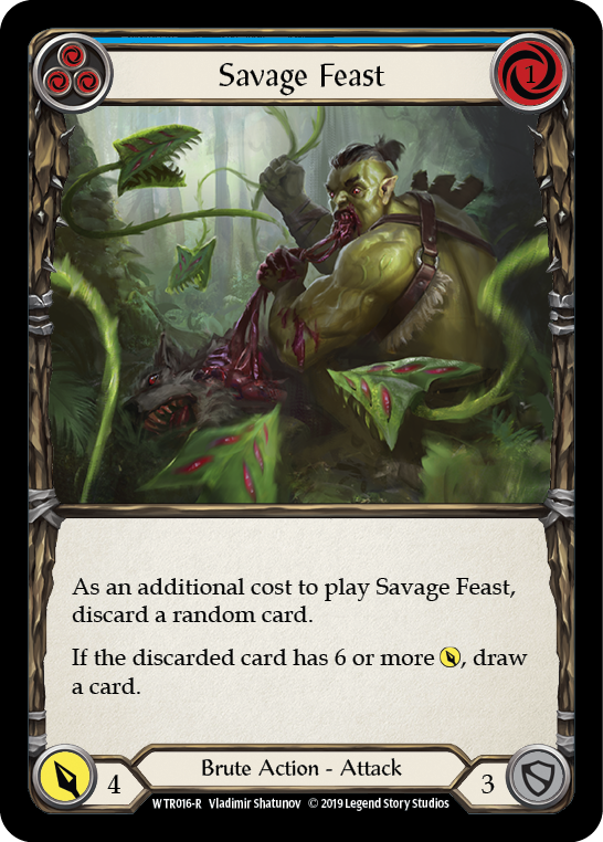 Savage Feast (Blue) [WTR016-R] Alpha Print Normal | I Want That Stuff Brandon