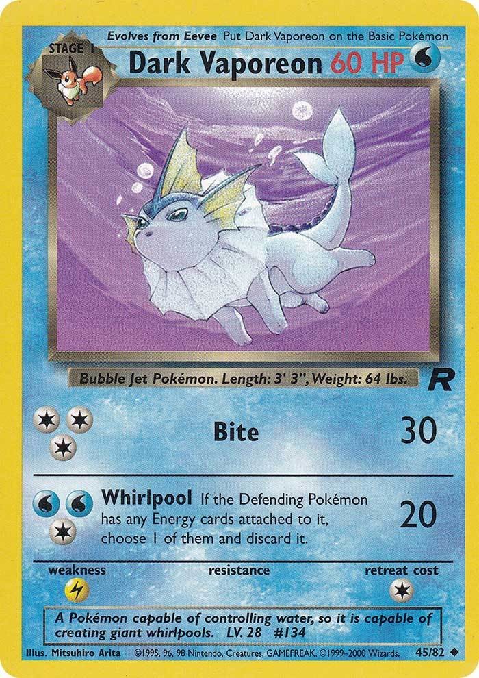 Dark Vaporeon (45/82) [Team Rocket Unlimited] | I Want That Stuff Brandon