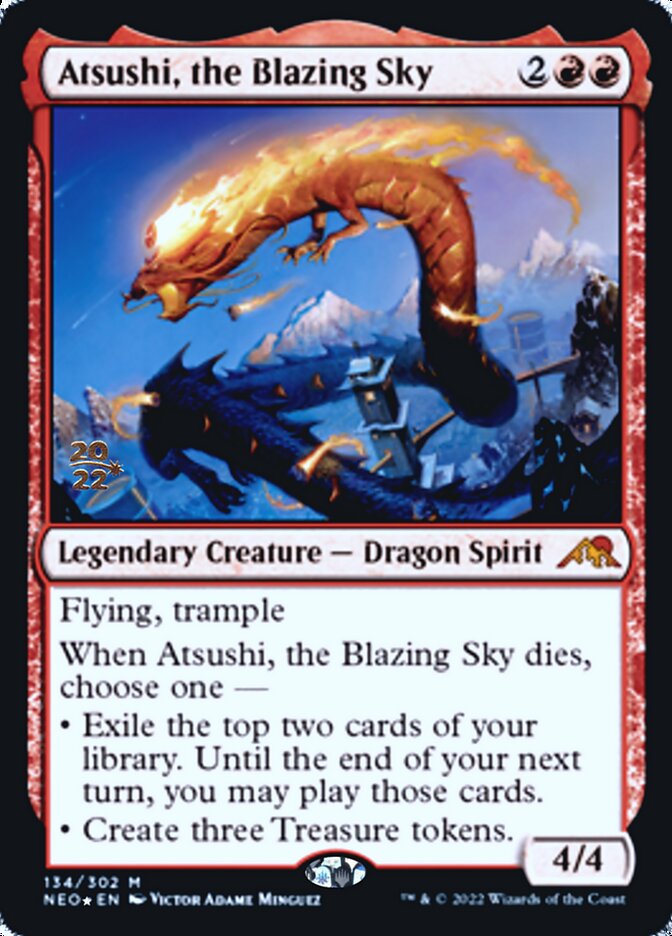 Atsushi, the Blazing Sky [Kamigawa: Neon Dynasty Prerelease Promos] | I Want That Stuff Brandon