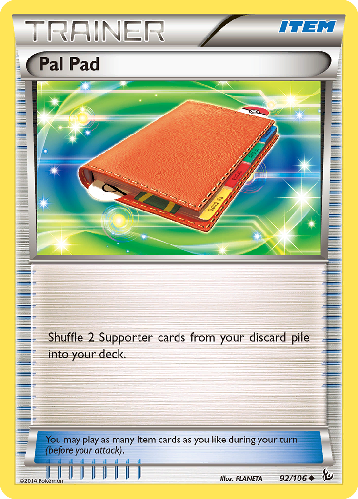 Pal Pad (92/106) [XY: Flashfire] | I Want That Stuff Brandon