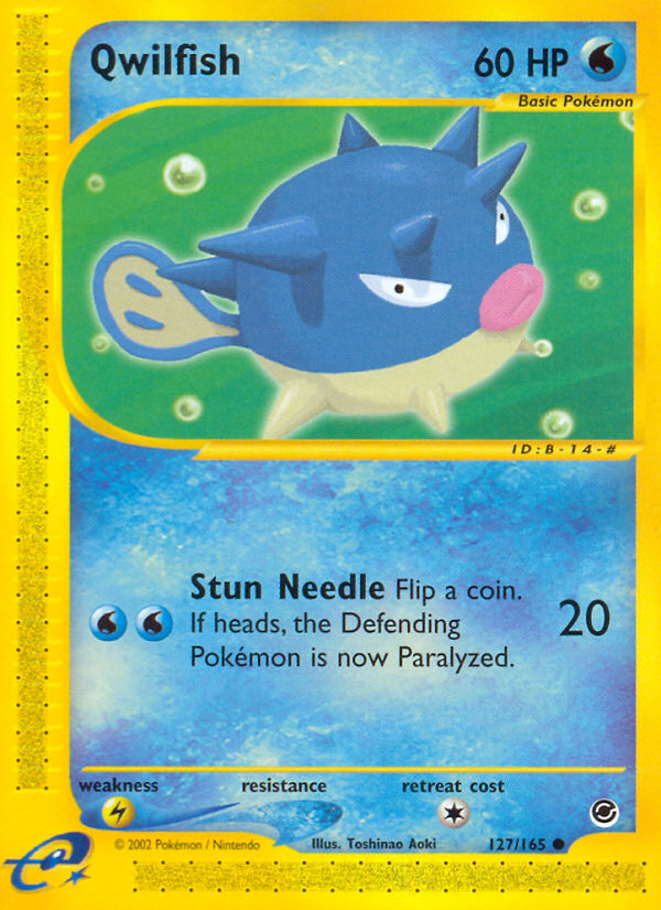 Qwilfish (127/165) [Expedition: Base Set] | I Want That Stuff Brandon