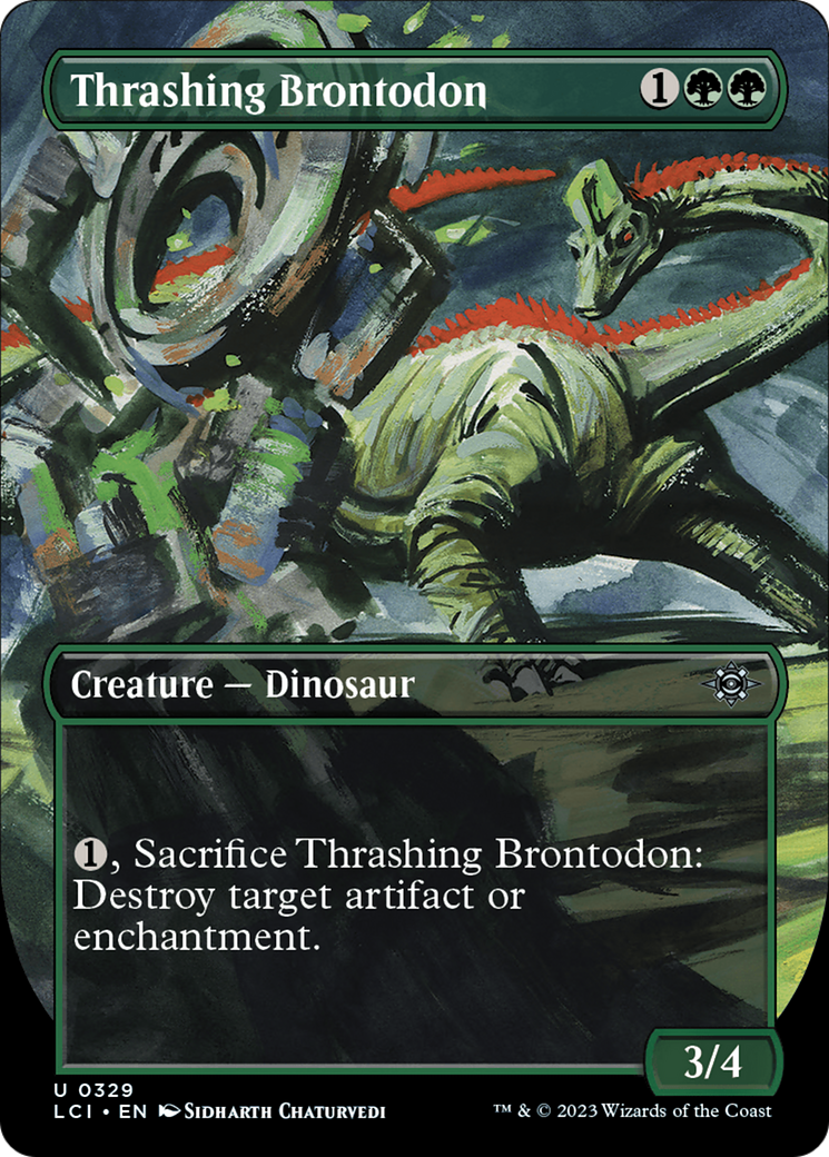Thrashing Brontodon (Borderless) [The Lost Caverns of Ixalan] | I Want That Stuff Brandon