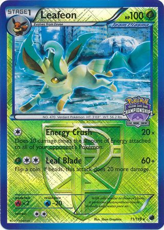 Leafeon (11/116) (States Championship Promo) [Black & White: Plasma Freeze] | I Want That Stuff Brandon