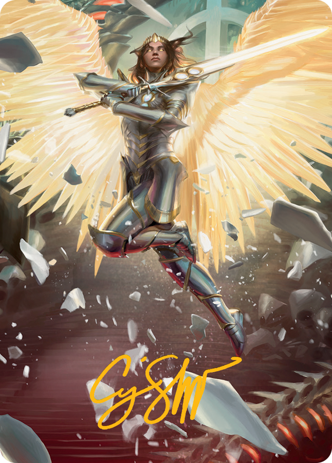 Archangel Elspeth Art Card (Gold-Stamped Signature) [March of the Machine Art Series] | I Want That Stuff Brandon