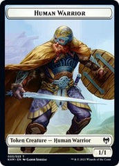 Human Warrior // Cat Double-Sided Token [Kaldheim Tokens] | I Want That Stuff Brandon