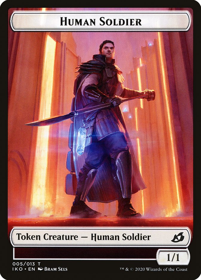 Human Soldier Token (005/013) [Ikoria: Lair of Behemoths Tokens] | I Want That Stuff Brandon