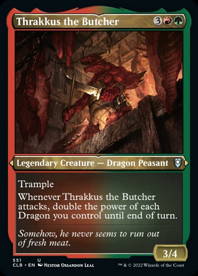 Thrakkus the Butcher (Foil Etched) [Commander Legends: Battle for Baldur's Gate] | I Want That Stuff Brandon