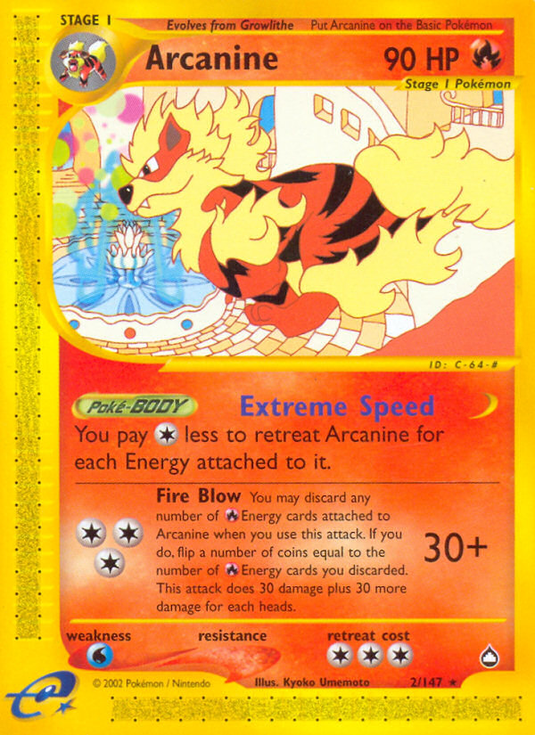 Arcanine (2/147) [Aquapolis] | I Want That Stuff Brandon