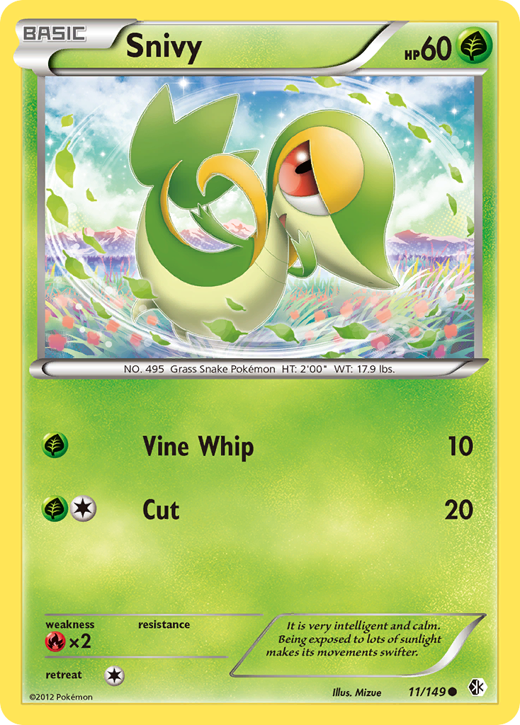 Snivy (11/149) [Black & White: Boundaries Crossed] | I Want That Stuff Brandon