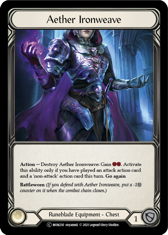 Aether Ironweave (Rainbow Foil) [U-MON230-RF] Unlimited Edition Rainbow Foil | I Want That Stuff Brandon