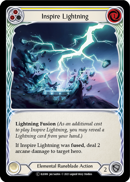 Inspire Lightning (Yellow) [U-ELE089] Unlimited Rainbow Foil | I Want That Stuff Brandon