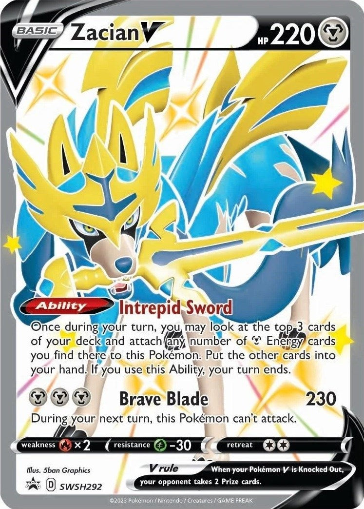 Zacian V (SWSH292) [Sword & Shield: Black Star Promos] | I Want That Stuff Brandon