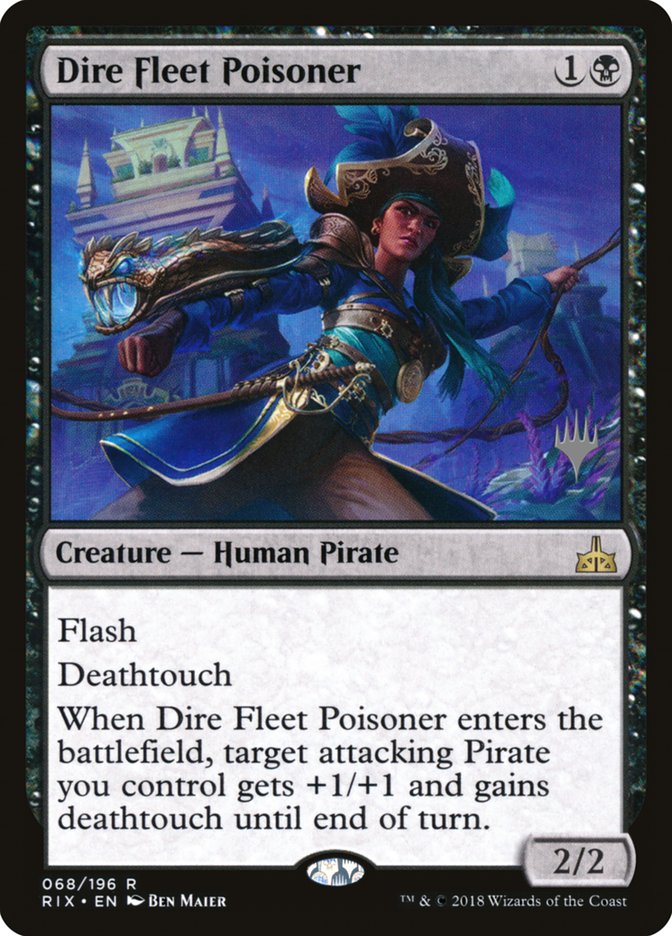 Dire Fleet Poisoner (Promo Pack) [Rivals of Ixalan Promos] | I Want That Stuff Brandon