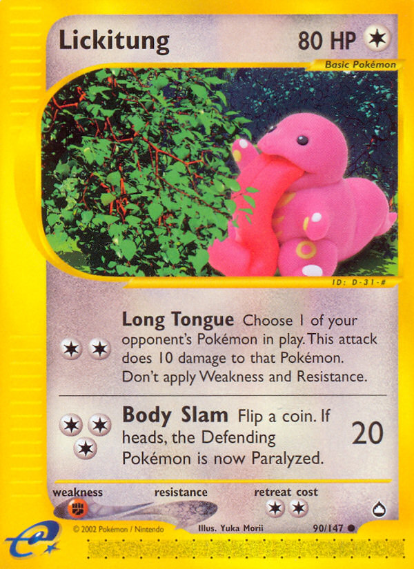 Lickitung (90/147) [Aquapolis] | I Want That Stuff Brandon