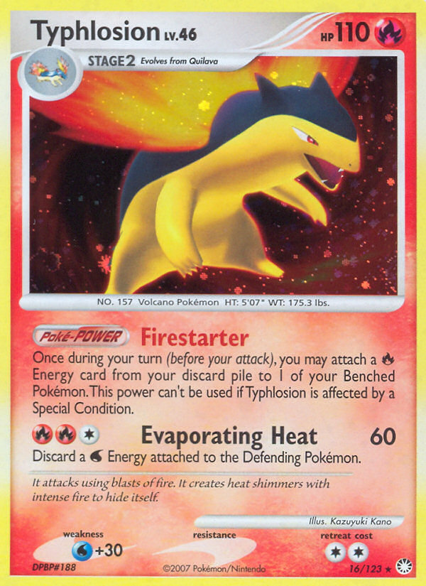 Typhlosion (16/123) [Diamond & Pearl: Mysterious Treasures] | I Want That Stuff Brandon