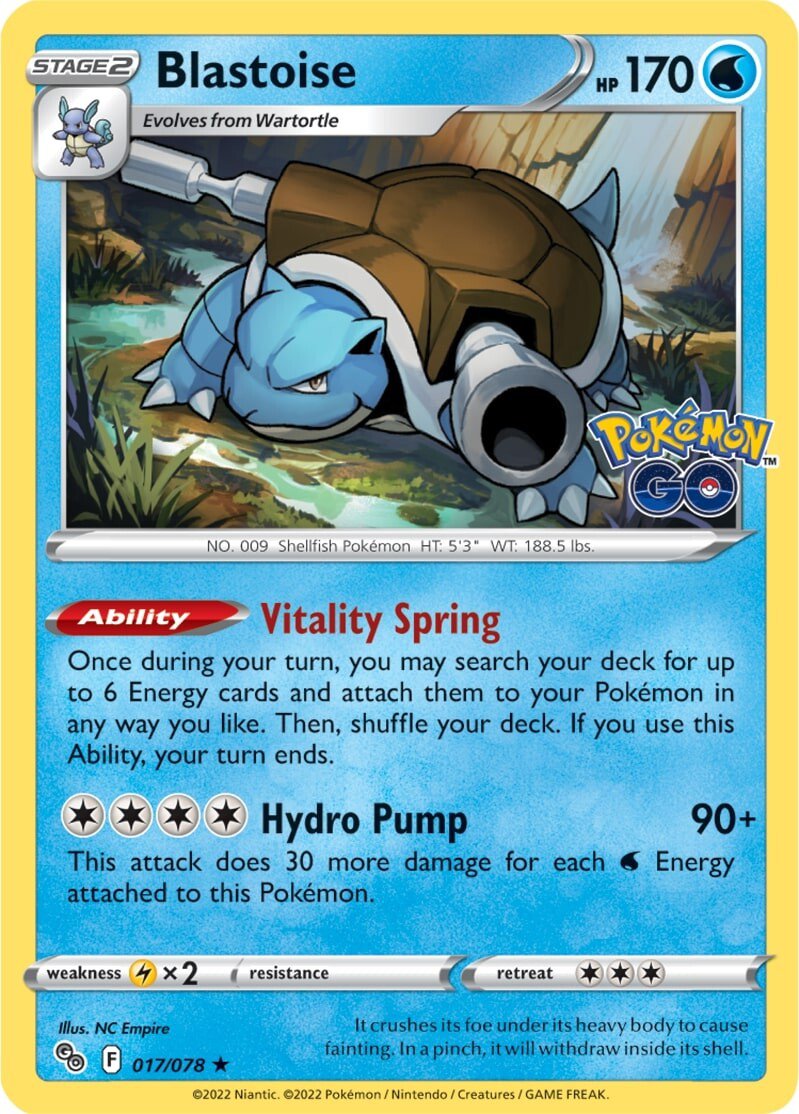 Blastoise (017/078) [Pokémon GO] | I Want That Stuff Brandon