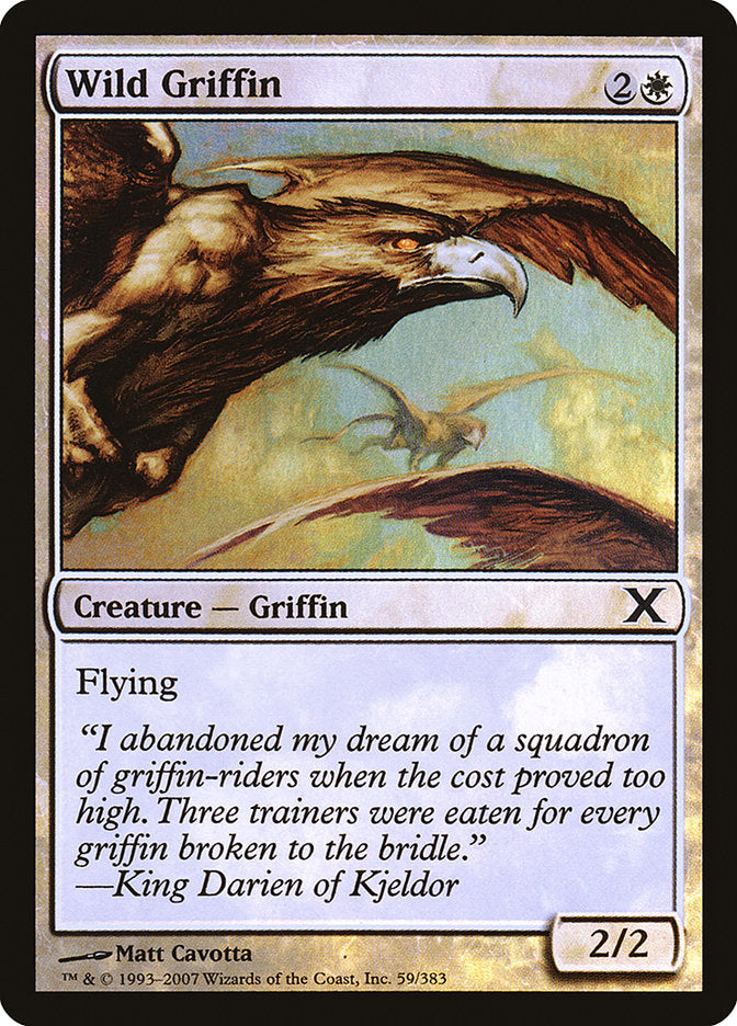 Wild Griffin (Premium Foil) [Tenth Edition] | I Want That Stuff Brandon