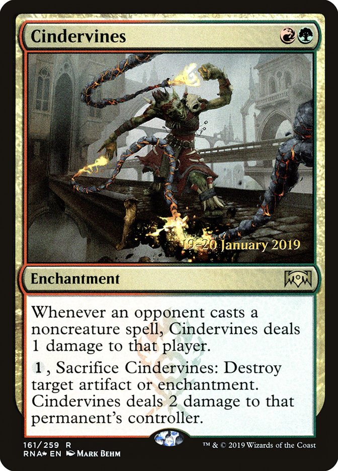 Cindervines [Ravnica Allegiance Prerelease Promos] | I Want That Stuff Brandon