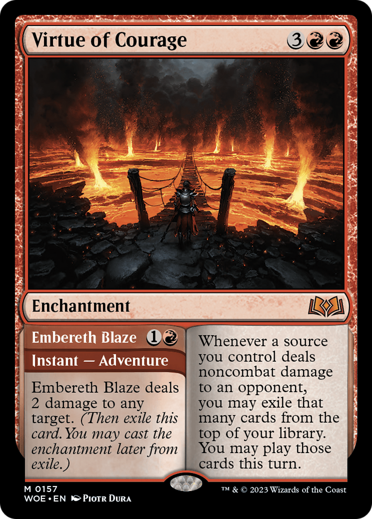 Virtue of Courage // Embereth Blaze [Wilds of Eldraine] | I Want That Stuff Brandon