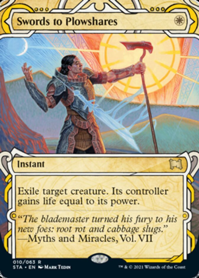 Swords to Plowshares (Foil Etched) [Strixhaven: School of Mages Mystical Archive] | I Want That Stuff Brandon