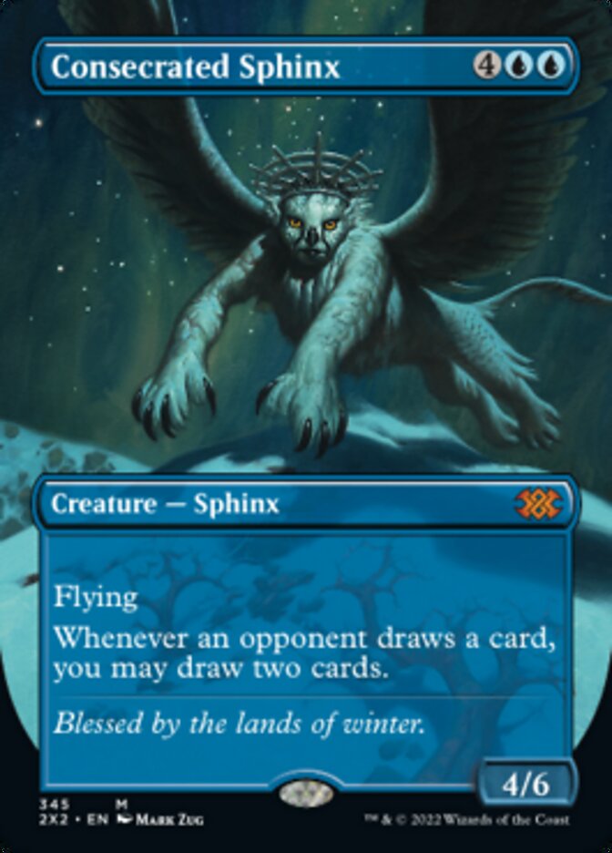 Consecrated Sphinx (Borderless Alternate Art) [Double Masters 2022] | I Want That Stuff Brandon