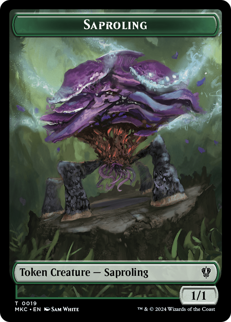 Saproling // Manifest Double-Sided Token [Murders at Karlov Manor Commander Tokens] | I Want That Stuff Brandon