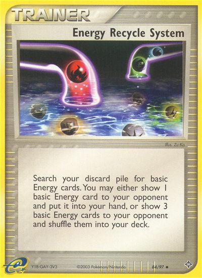 Energy Recycle System (84/97) [EX: Dragon] | I Want That Stuff Brandon