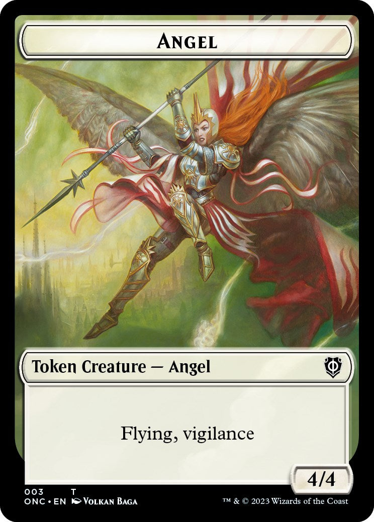 Soldier (008) // Angel Double-Sided Token [Phyrexia: All Will Be One Commander Tokens] | I Want That Stuff Brandon