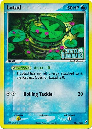 Lotad (55/100) (Stamped) [EX: Crystal Guardians] | I Want That Stuff Brandon