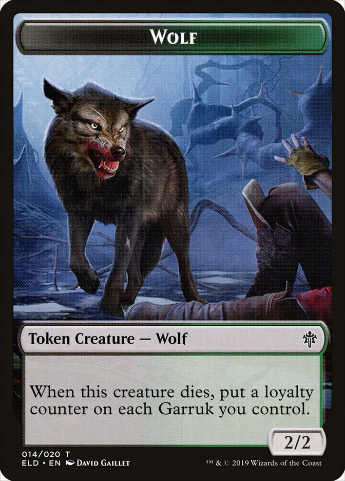Wolf Token [Throne of Eldraine Tokens] | I Want That Stuff Brandon