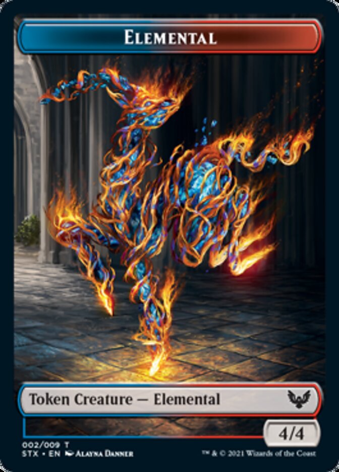 Elemental // Avatar Double-Sided Token [Strixhaven: School of Mages Tokens] | I Want That Stuff Brandon