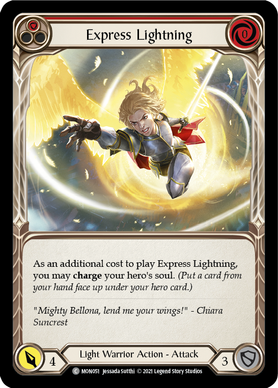 Express Lightning (Red) [MON051] 1st Edition Normal | I Want That Stuff Brandon