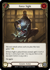 Force Sight (Yellow) [ARC207-C] 1st Edition Normal | I Want That Stuff Brandon