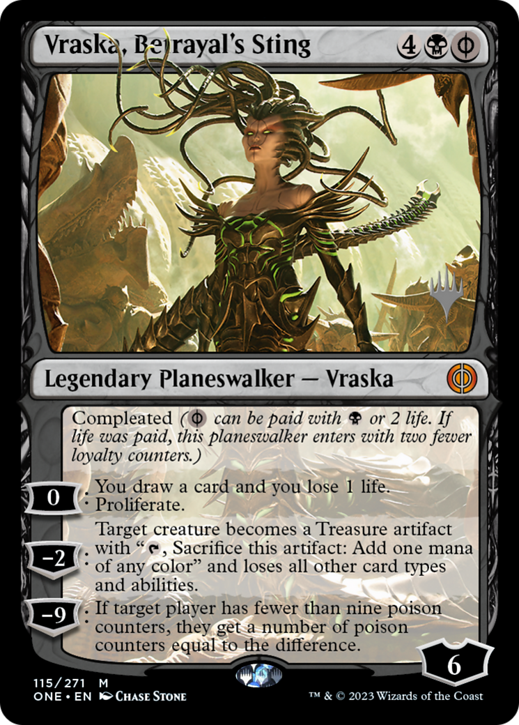 Vraska, Betrayal's Sting (Promo Pack) [Phyrexia: All Will Be One Promos] | I Want That Stuff Brandon