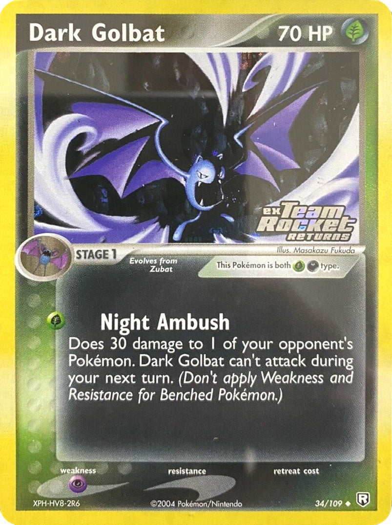 Dark Golbat (34/109) (Stamped) [EX: Team Rocket Returns] | I Want That Stuff Brandon