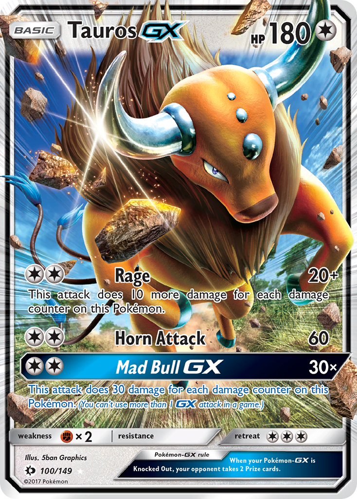 Tauros GX (100/149) [Sun & Moon: Base Set] | I Want That Stuff Brandon