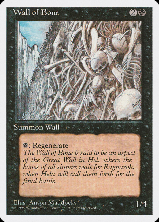 Wall of Bone [Fourth Edition] | I Want That Stuff Brandon