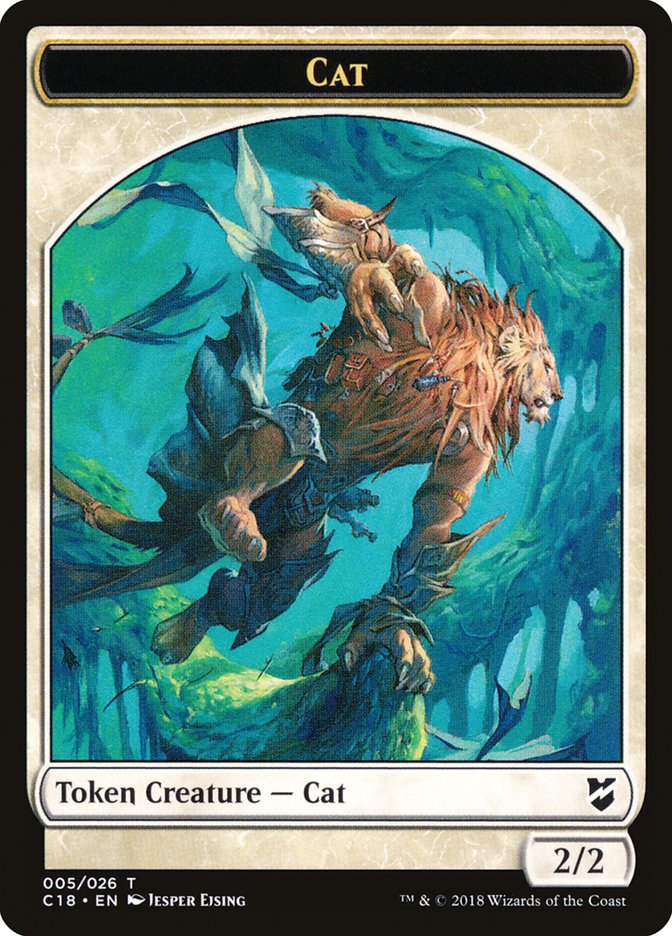 Angel // Cat Double-Sided Token [Commander 2018 Tokens] | I Want That Stuff Brandon