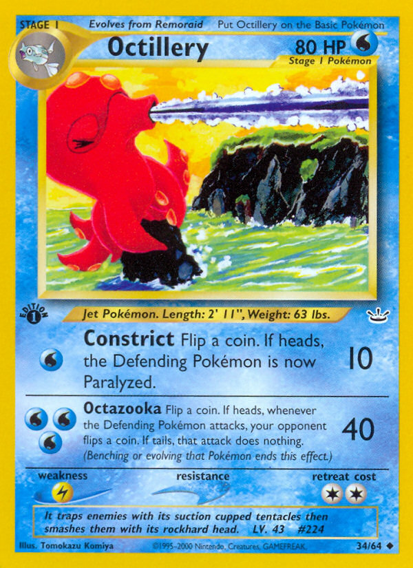 Octillery (34/64) [Neo Revelation 1st Edition] | I Want That Stuff Brandon