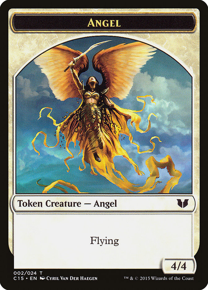 Spirit (022) // Angel Double-Sided Token [Commander 2015 Tokens] | I Want That Stuff Brandon