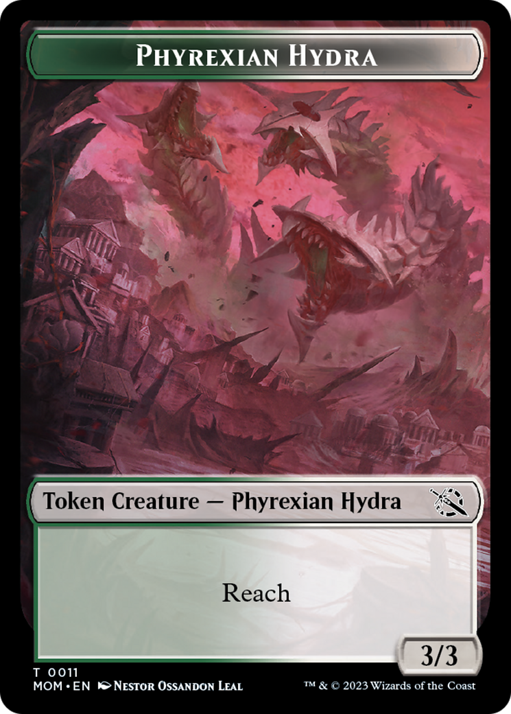 Monk // Phyrexian Hydra (11) Double-Sided Token [March of the Machine Tokens] | I Want That Stuff Brandon